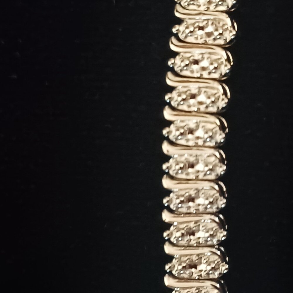 Woman's Silver-tone Tennis Bracelet - Picture 3 of 6